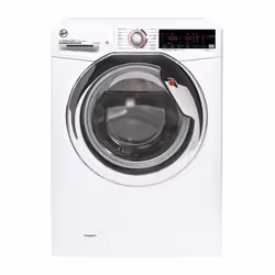 Hoover H-WASH&DRY 300 PLUS H3DS696TAMCE-80, Front-load, Freestanding, White, Left, Chrome, Chrome