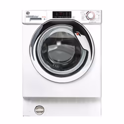Hoover H-WASH 300 LITE HBDS485D1ACE-80, Front-load, Built-in, White, Left, Chrome, Buttons, Rotary