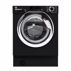 Hoover H-WASH 300 LITE HBDS485D1ACBE80, Front-load, Built-in, Black, Left, Chrome, Chrome