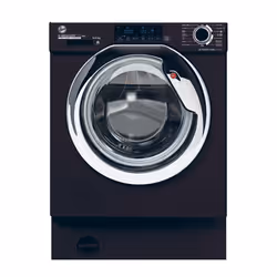 Hoover H-WASH 300 PRO HBDOS695TAMCBE80, Front-load, Built-in, Black, Left, Chrome, Chrome