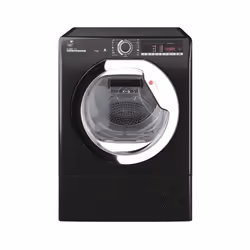 Hoover HLE C9TCEB-80, Freestanding, Front-load, Condensation, Black, Rotary, Touch, Left