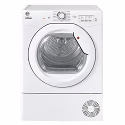 Hoover HLE C9LG-80, Freestanding, Front-load, Condensation, White, Buttons, Rotary, Left