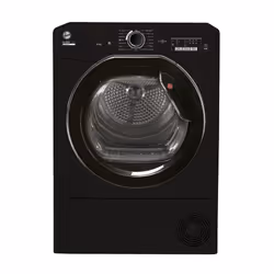 Hoover HLEC8LGB-80, Freestanding, Front-load, Condensation, Black, Buttons, Rotary, Left