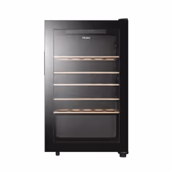 Haier Wine Bank 50 Serie 3 HWS33GG (UK), Freestanding, 33 bottle(s), G, Interior light, Black, Black