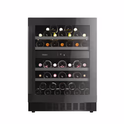 Haier H-WINE 700 HAKWBD 60 UK, Compressor wine cooler, Built-in, 44 bottle(s), F, Black, Black