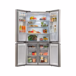 Haier HCR59F19ENMM side-by-side refrigerator 643 L E Platinum, Silver