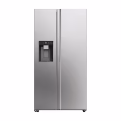 Haier HSW59F18DIMM(UK), Freestanding, American door, Platinum, Stainless steel, Touch, On door, Glass