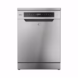 Hoover H-DISH 700 HF 6B4S1PX-80, Freestanding, Full size (60 cm), Stainless steel, Black, Touch, Foldable