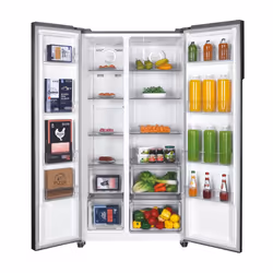 Hoover 34005681 HHSBSO-6174XK-1 side-by-side refrigerator Freestanding 532 L E Stainless steel