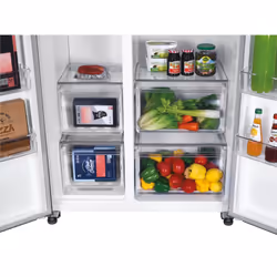 Hoover 34005681 HHSBSO-6174XK-1 side-by-side refrigerator Freestanding 532 L E Stainless steel - Additional view 8