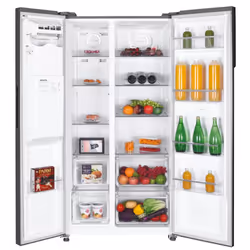 Hoover HOSR-5918EIXK-1 side-by-side refrigerator Freestanding 513 L E Stainless steel