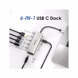 WAVLINK WL-UHP3414 100W Power 10Gbps 4K HDMI USB-C Dock HUB 3xUSB3.2 Gen 2 + 2.5G Ethernet Port