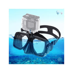 PULUZ Diving Mask with GoPro Mount for Hero12/11/10/9, Insta360, DJI Osmo (Black)