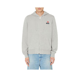 DIESEL S Girk Felpa Mens Hoodie Full Zip Jacket - Grey, L