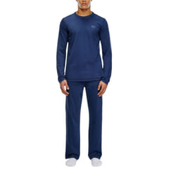 Diesel Mens Pyjamas T-Shirt Set Sleepwear Loungewear - Navy Blue, XL