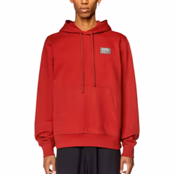 Diesel S-Ginn-SP 0HAYT Mens Pullover Oversized Hoodies - Maroon, M