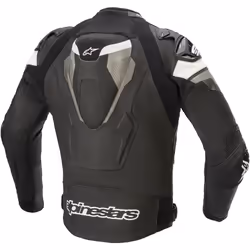 Alpinestars Atem V4 Motorcycle Leather Jacket, black-grey-white, Size 56 for Men