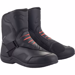 Alpinestars Ridge V2 Waterproof Motorcycle Boots, black-red, Size 42 for Men