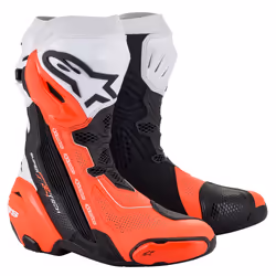 Alpinestars 2220121-124-42, Male, Adult, Racing boots, Black, Red, White, Black, White, Red Fluo