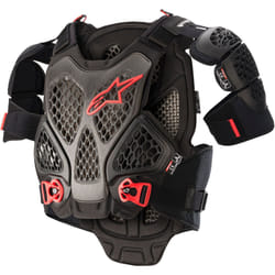 Alpinestars A-6 Chest Protector, black-red, Size XL 2XL for Men