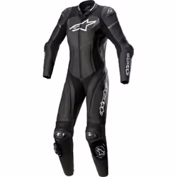 Alpinestars Stella GP Plus One Piece Ladies Leather Suit Black / White / Metallic Grey - EU 44