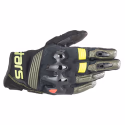 Alpinestars 3504822-6085-L, Motorcycling, Adult, Male, Black, Green, Yellow, L, Forest Black, Yellow Fluo