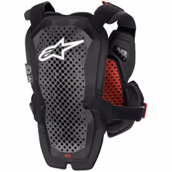 Alpinestars A-1 Pro Chest Protector, black-red, Size M L for Men