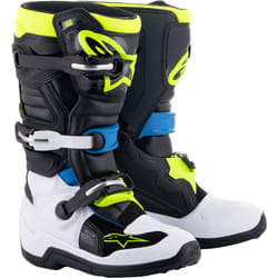 Alpinestars Tech 7S Youth Motocross Boots, black-blue-yellow, Size 37