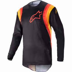 Alpinestars Fluid Corsa Motocross Jersey, black-red-yellow, Size M for Men