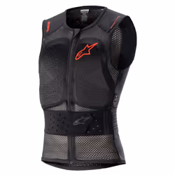 Alpinestars 6508123-009-XL, Male, Motorcycle vest, Black, Red, Transparent, XL