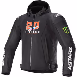 Alpinestars FQ20 Zaca Air Monster Motorcycle Textile Jacket, black-white, Size M for Men