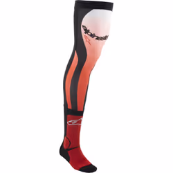 Alpinestars Knee Brace Motocross Socks, white-red, Size S M for Men
