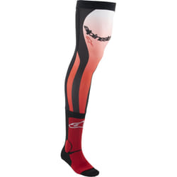 Alpinestars Knee Brace Motocross Socks, white-red, Size S M for Men