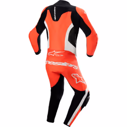 Alpinestars GP Force Lurv perforated One Piece Motorcycle Leather Suit, black-white-red, Size 52 for Men