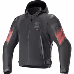 Alpinestars Zaca Air Venom waterproof Motorcycle Textile Jacket, black-red, Size L for Men