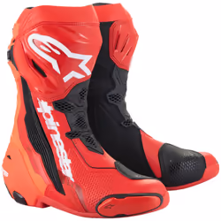 Alpinestars Supertech R Motorcycle Boots, black-white-red, Size 41 for Men