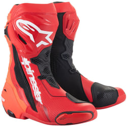 Alpinestars Supertech R Motorcycle Boots, black-white-red, Size 41 for Men
