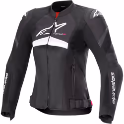Alpinestars Stella T-GP Plus R V4 Airflow Ladies Motorcycle Textile Jacket, black-white, Size XL for Men