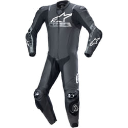 Alpinestars Missile V2 Ward perforated One Piece Motorcycle Leather Suit, black-grey, Size 48 for Men