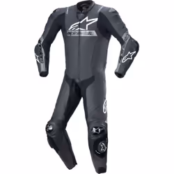 Alpinestars Missile V2 Ward One Piece Leather Suit Black / Metallic Grey - EU 54
