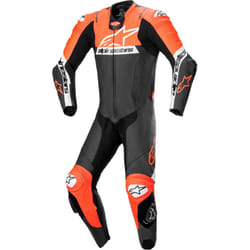 Alpinestars Missile V2 Ward perforated One Piece Motorcycle Leather Suit, black-red, Size 48 for Men