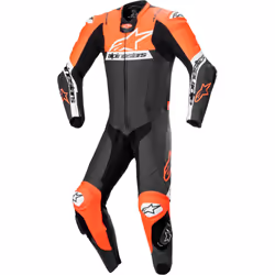 Alpinestars Missile V2 Ward perforated One Piece Motorcycle Leather Suit, black-red, Size 54 for Men