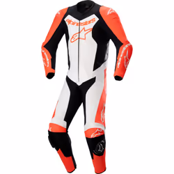 Alpinestars GP Force Lurv perforated One Piece Motorcycle Leather Suit, black-white-red, Size 54 for Men