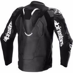 Alpinestars Atem V5 perforated Motorcycle Leather Jacket, black-white, Size 56 for Men
