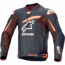 Alpinestars GP Plus R V4 Rideknit perforated Motorcycle Leather Jacket, black-red, Size 54 for Men