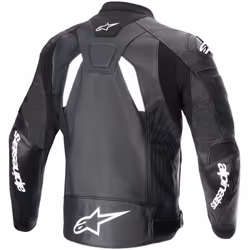 Alpinestars GP Plus R V4 Airflow perforated Motorcycle Leather Jacket, black-white, Size 50 for Men