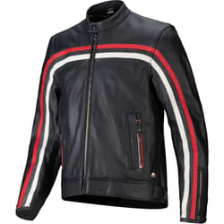 Alpinestars Dyno Motorcycle Leather Jacket, black-white-red, Size 4XL for Men