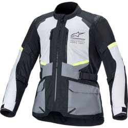 Alpinestars Andes Air Drystar waterproof Motorcycle Textile Jacket, black-grey-yellow, Size S for Men