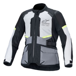 Alpinestars Andes Air Drystar waterproof Motorcycle Textile Jacket, black-grey-yellow, Size XL for Men