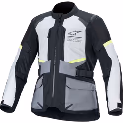 Alpinestars Andes Air Drystar waterproof Motorcycle Textile Jacket, black-grey-yellow, Size 4XL for Men